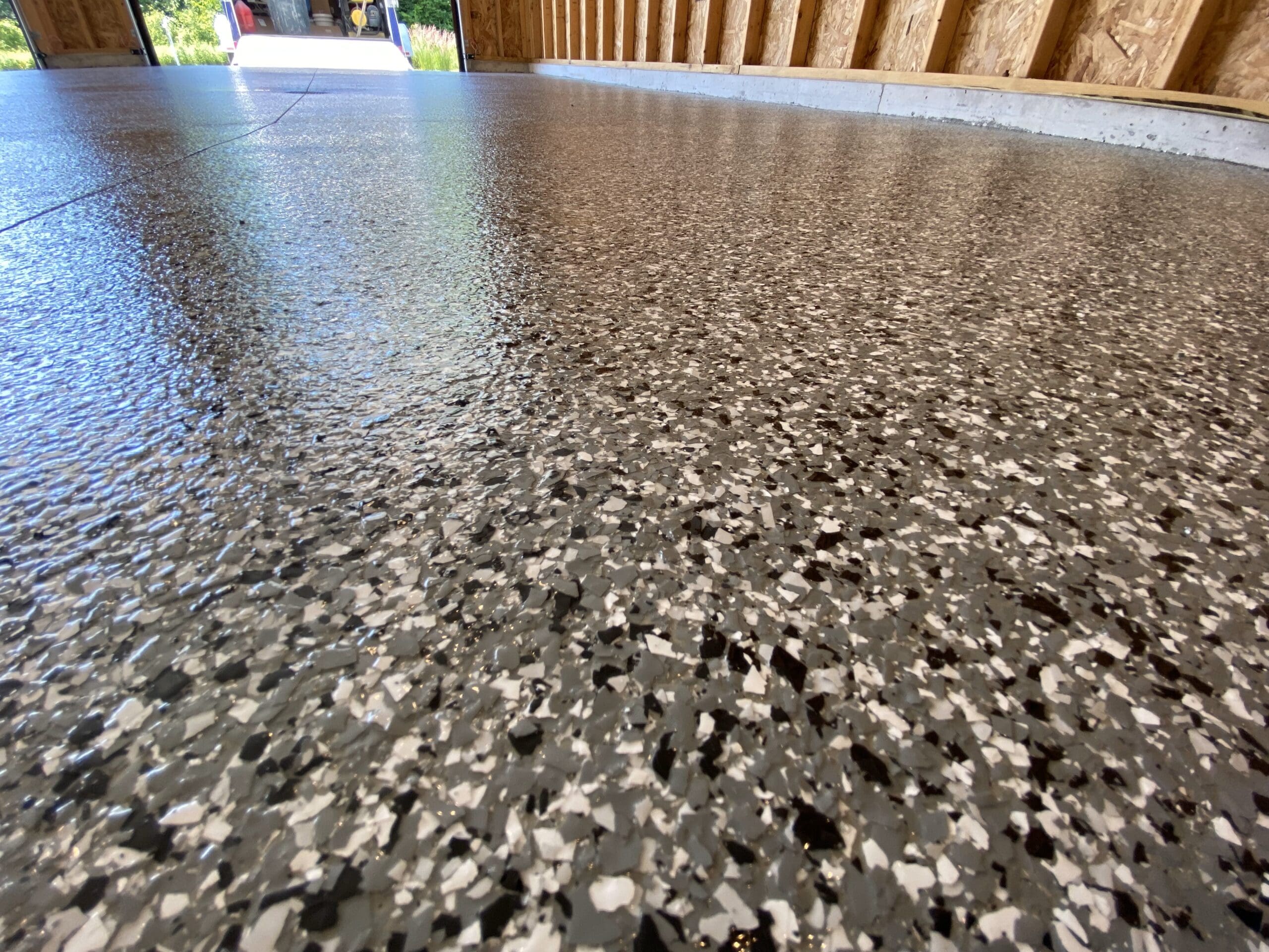 closeup of concrete coating