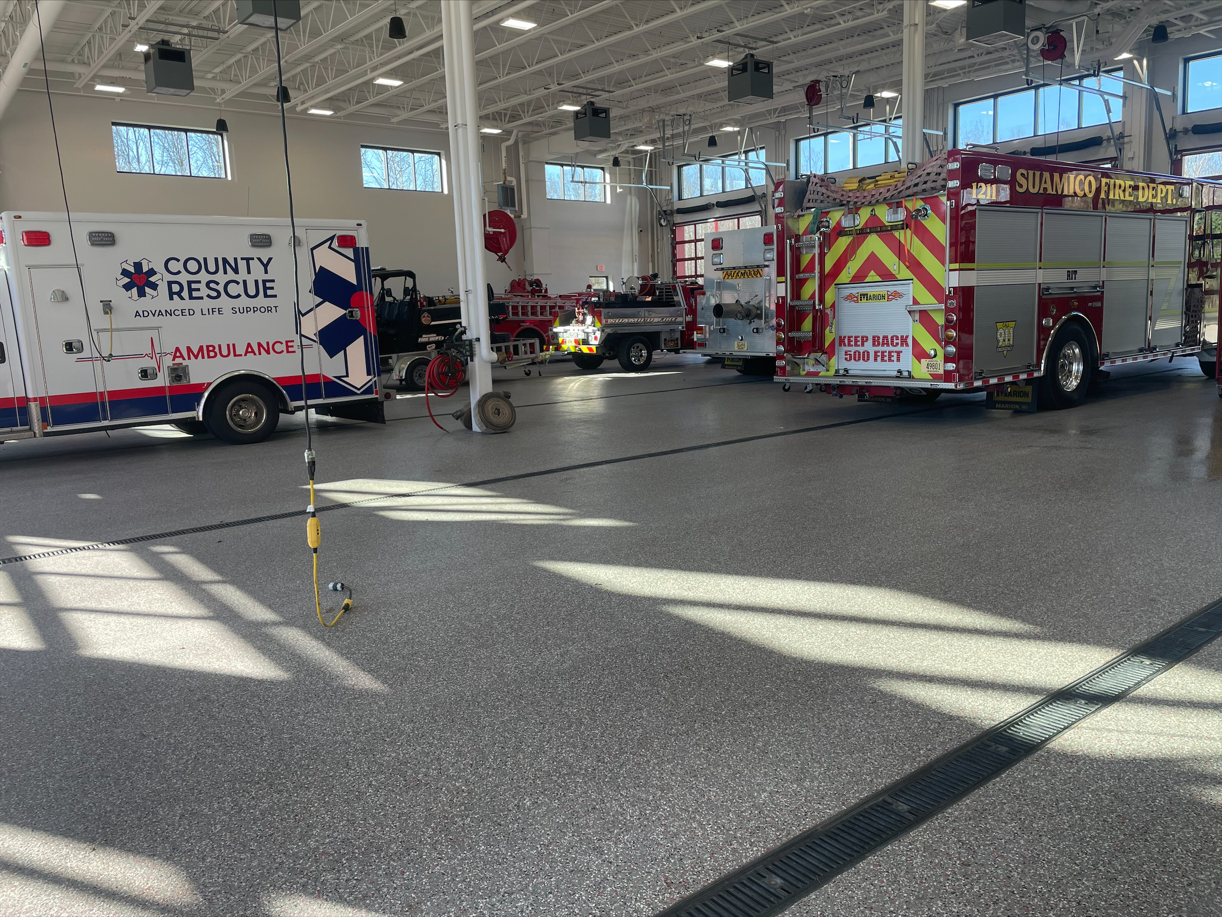 Fortress Concrete Coating in an ambulance bay