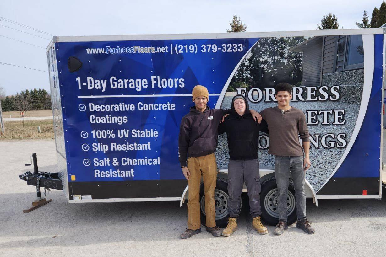 fortress team photo Fortress Concrete Coatings team photo in Indiana